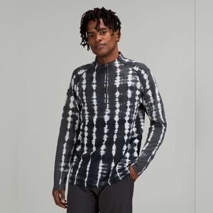 Lululemon Metal Vent Tech Half Zip 2.0 Black and White Tie-Dye